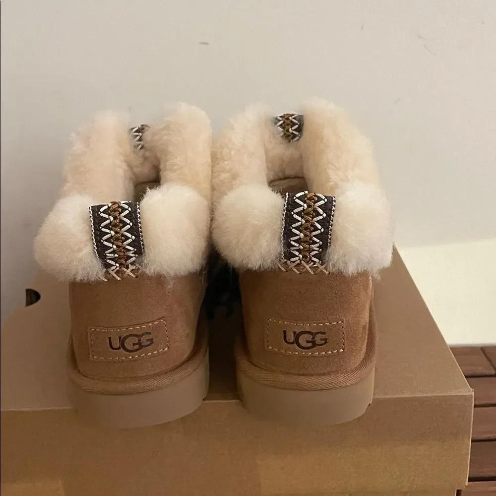 UGG Classic Ultra Mini Alpine Booties Chestnut USA Women Size 6/UK 4/EU 37 - Picture 5 of 8